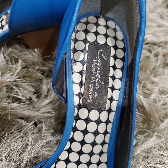 Canela by Hush Puppies, blue slip on heels - Picture 8 of 10